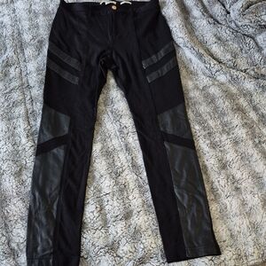 Nicki Minaj 🖤 Black Pants with Leather (648)